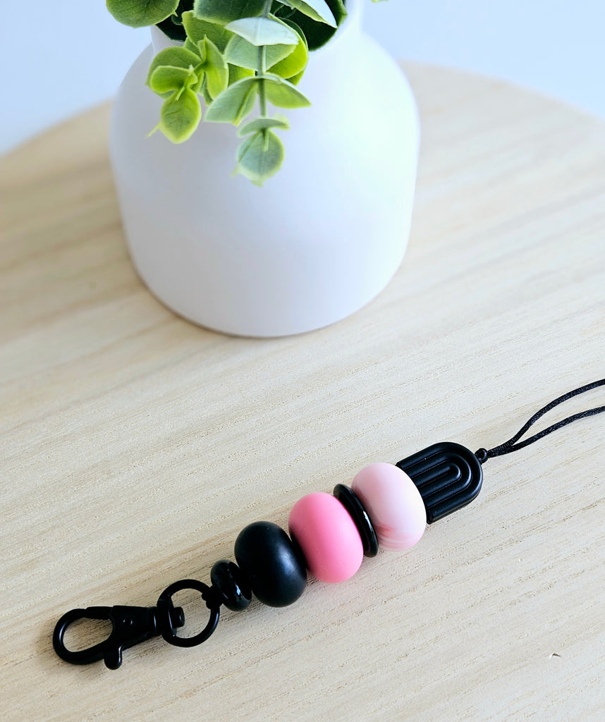 Black & Pink Arch Lanyard