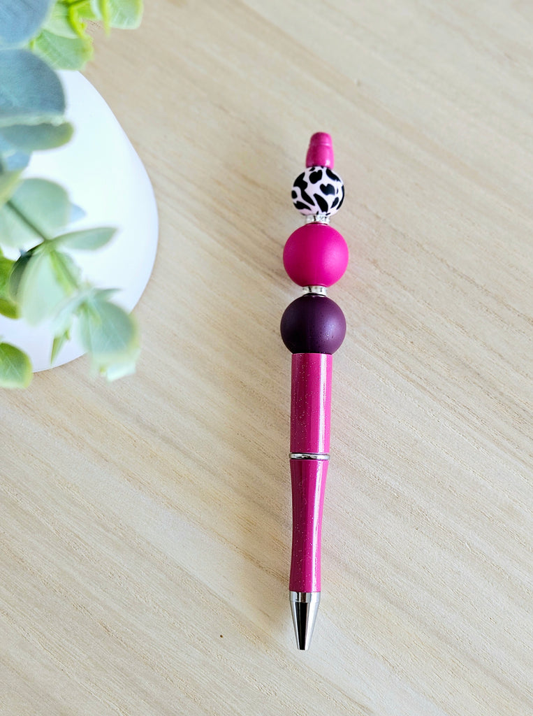 Magenta Leopard Pen