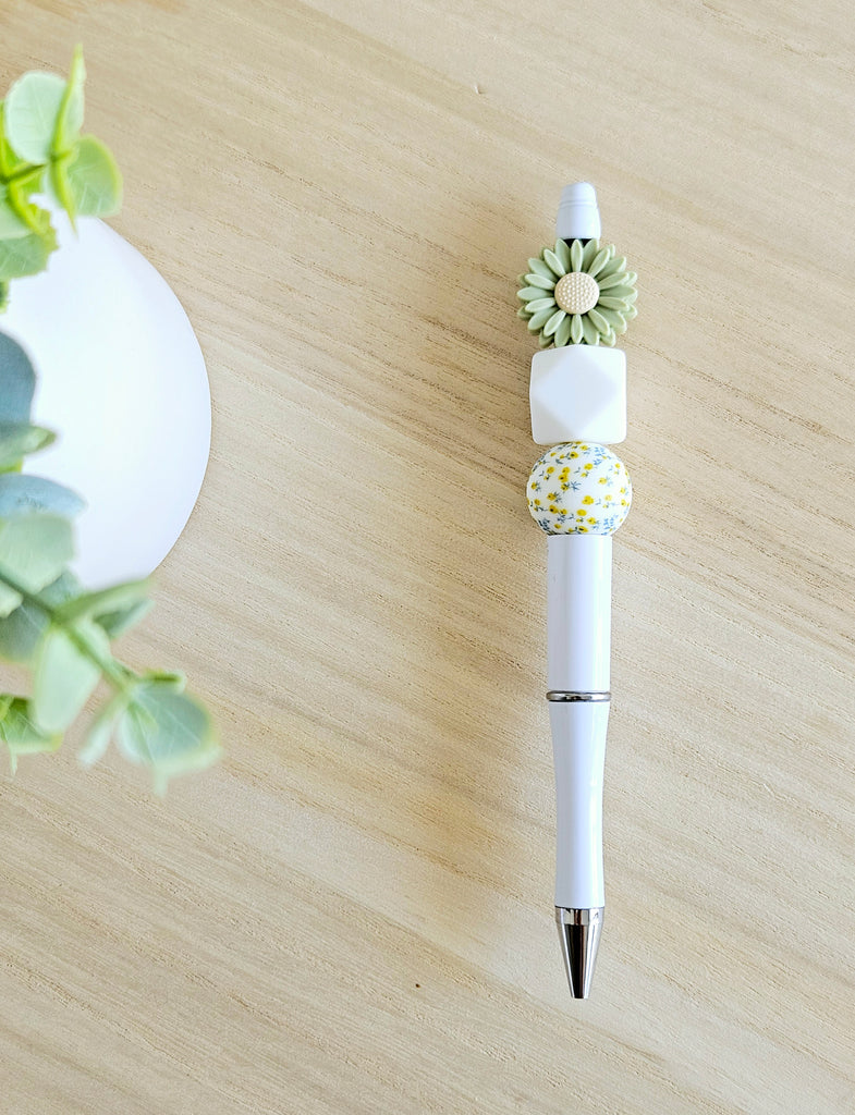 Sage Green Daisy Pen