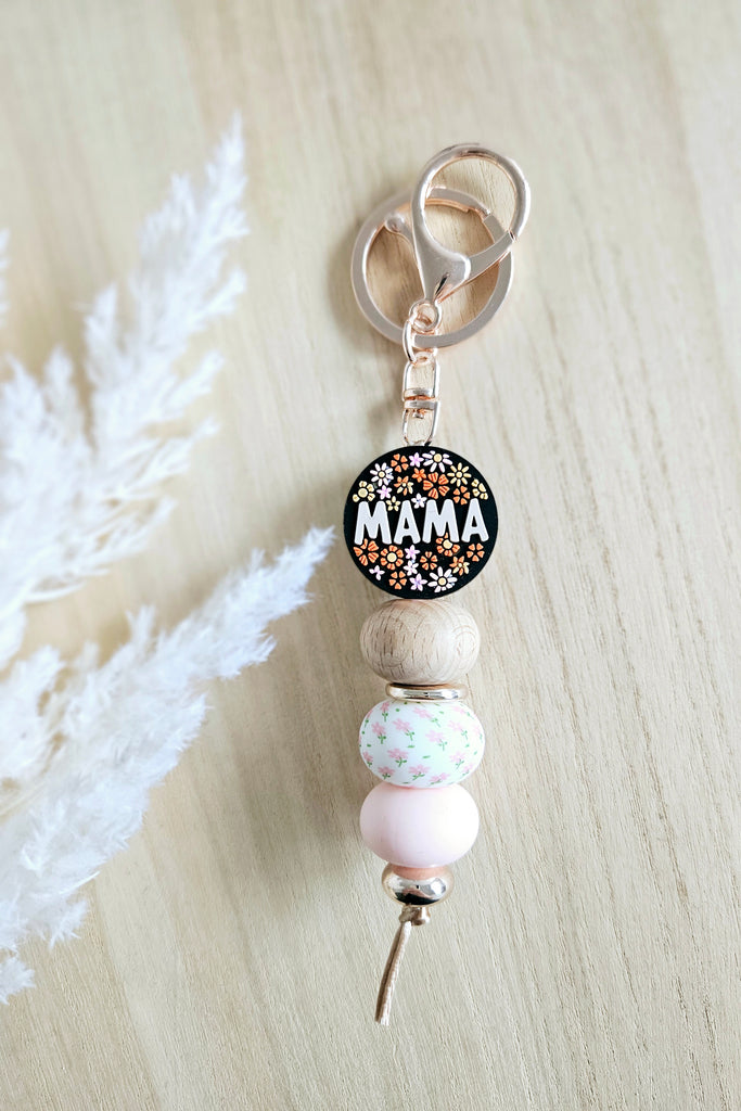 Mama Flower Keyring