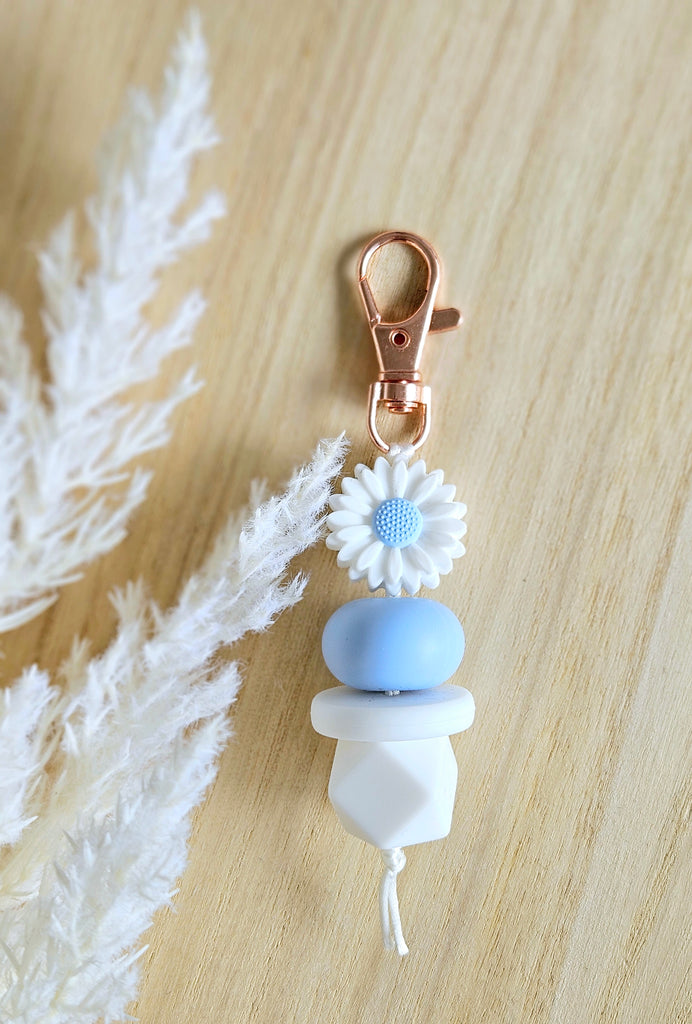 Baby Blue Daisy Mini Keyring