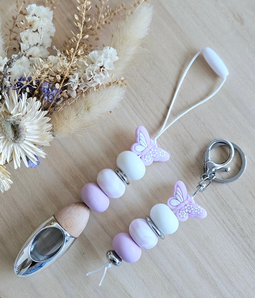 Purple Butterfly Diffuser & Keyring Set