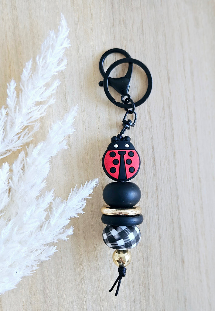 Red ladybug keyring