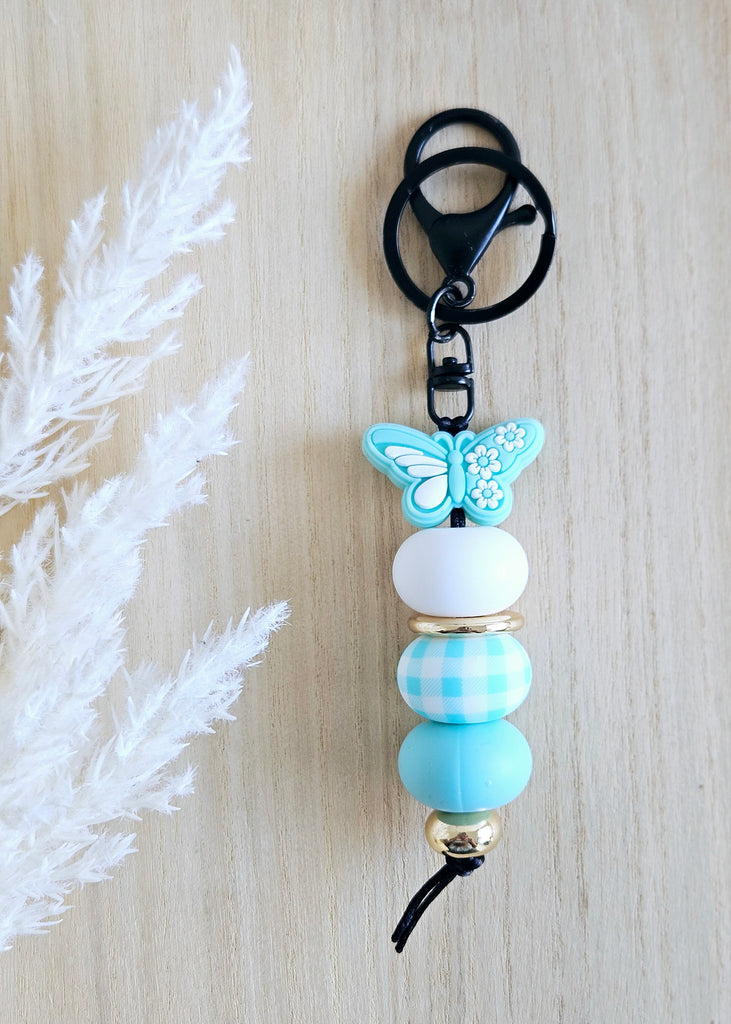 Turquoise Butterfly Keyring