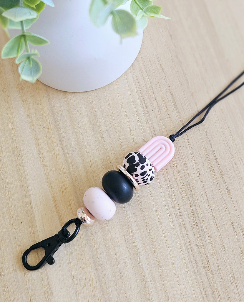 Pink & Black Arch Lanyard