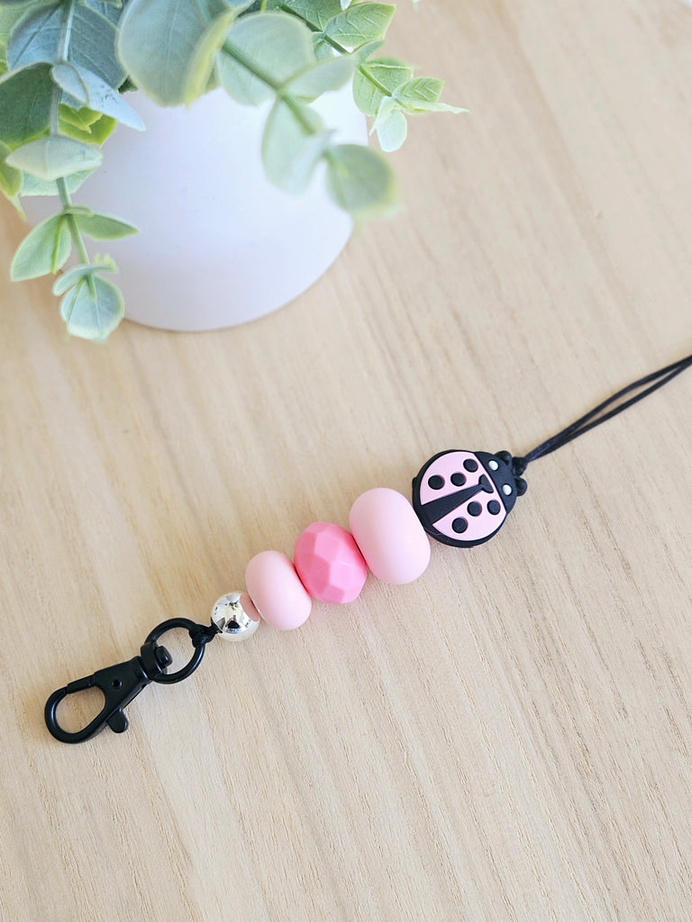 Pink Ladybug Lanyard